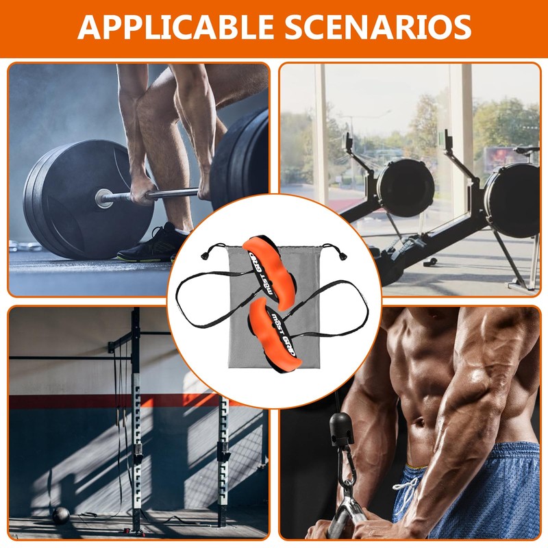 Fitness Handles, Rowing Handle with Adjustable Resistance Band, Cable Pull