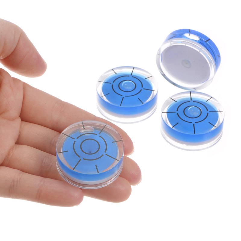 sourcing map 4pcs Round Bubble Level 32x12mm Mini Circular Precision