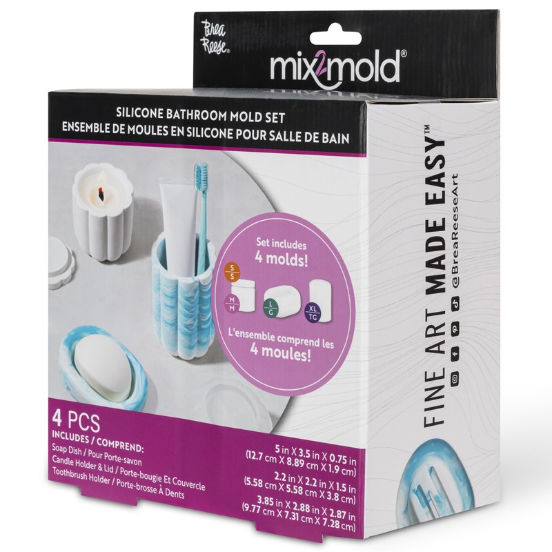 Brea Reese: Mix2Mold: Molds Value Set - Bathroom 4pc -