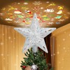 LED Rotating Tree Topper Light Projector with 6 Slides -