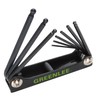 Greenlee 0254-12 Folding Ball-End Hex-Key Set, 9-Piece