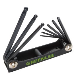 Greenlee 0254-12 Folding Ball-End Hex-Key Set, 9-Piece