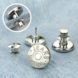 Perfect Jeans Waist Adjuster & Extender Magic Button Gold Jean 13ea