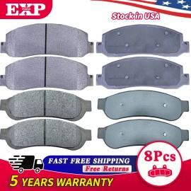 EXPPOWER Front & Rear Brake Semi-Metal Pads for 2009 - 2012 Ford F-250 F-350 Super Duty