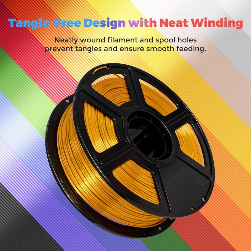 Flashforge 3D Printer Filament Silk PLA 1.75mm 1kg Spool-Dimensional Accuracy