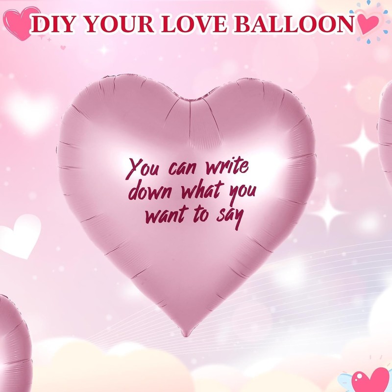 63in Giant Heart Foil Balloons, jumbo Hot Pink Love Heart