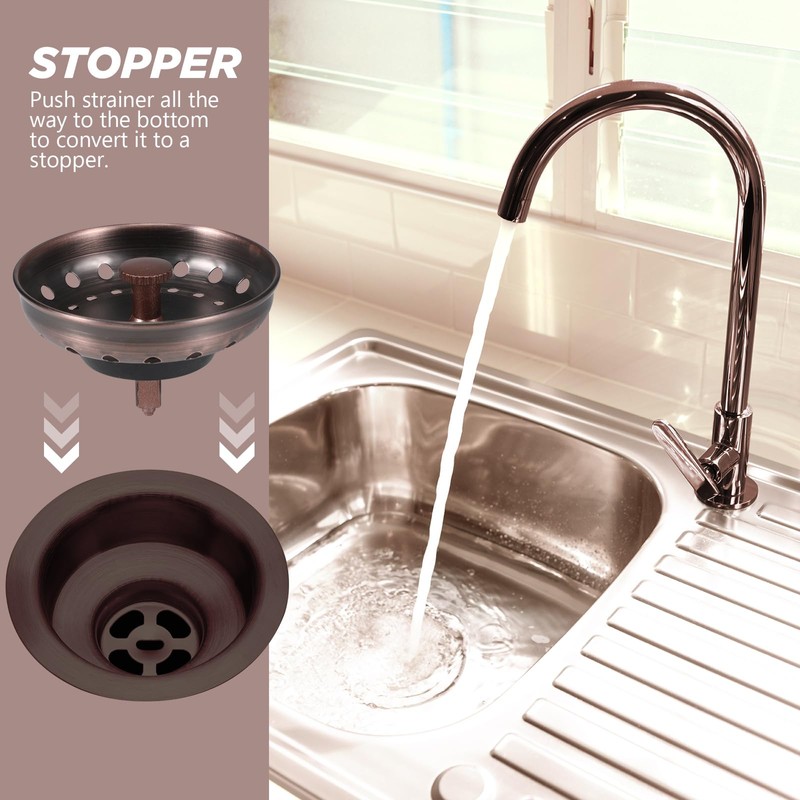Retisee 2 Pcs Kitchen Sink Stopper Strainer Stainless Steel Drain