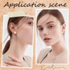 Beebeecraft 1 Box 50Pcs Post Stud Earring Findings 18K Gold