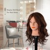 DaizySight Mannequin Head with 100% Real Hair, 18" Dark Brown