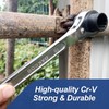 DAKCOS Ratchet Podger Spanner Scaffold Spanner Steel Erect Wrench 19mm