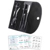 Omotesando Men's Hairdresser Supervised Eyebrow Scissors Set, Makeup Brush Case,