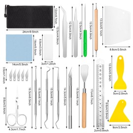 Plotter Zubehör 21 Stück Vinyl Jäten Werkzeuge DIY Bastelwerkzeug Set Vinyl Weeding Tools für Selbstklebendes Silhouette, Einklebebuch, HTV, Cameos, Beschriftung