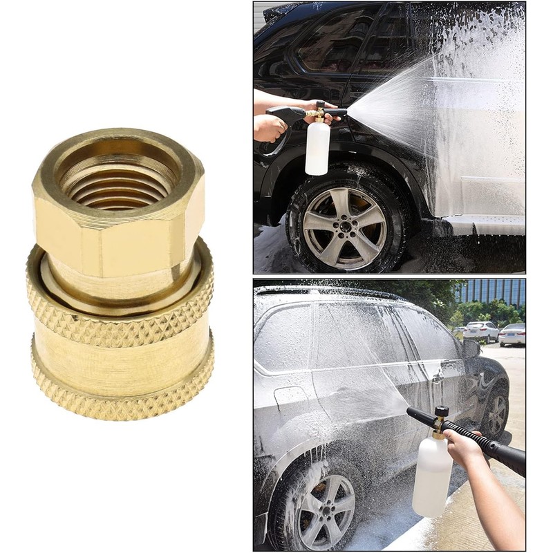 LimCryspp Brass High-Pressure Cleaning Machine Connector, Convert Metric M14 Female