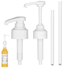 Pack of 2 Pump Dispenser Compatible with Monin Coffee Syrup Pump Snap-on Syrup Dispenser for Monin Dosing Pump 10 ml Soap Dispenser Pump Head for 700 ml and 1000 ml Bottles Reusable Pump Attachment