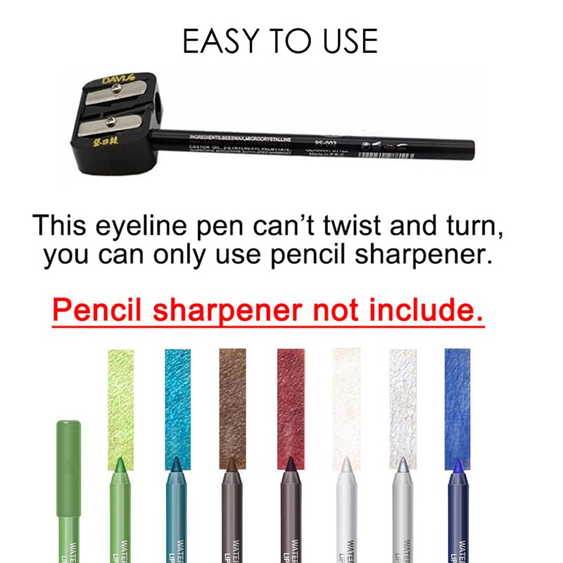Fashion Base Eyeliner Pencil, 12 Colours Eyeliner, Professional Highlighter Eye