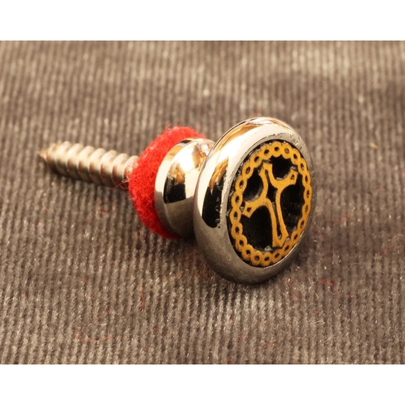 Purflex Strap Button, Silver, Big Head, with Southern Cross insert