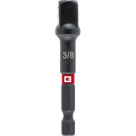 Original Einhell Impact Socket Adapter (CrV Steel, 3/8 Inch Shank, 65 mm Length, Manganese-Phosphated, Impact Resistant, Torsion Zone)