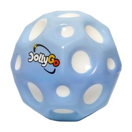 JollyGo original Moonball-9.5 cm Big Moon Ball-Super High Bouncy Lightweight PU Material-Hüpfbälle-for Children and Pets-interaktives Spielzeug zum Stressabbau-Flummies für Kinder im Freien (Hellblau)