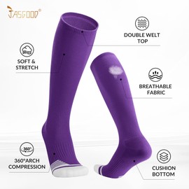 JASGOOD Baseball Socks and Belt Combo Set Softball Socks Adjustable Baseball Belt for Kids Youth Adult