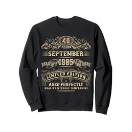 September 1985 40 Year Old Birthday Gifts For Men 40th Bday Sweatshirt