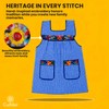 Cuitáxi Traditional Mexican apron for women with pockets beautiful flower