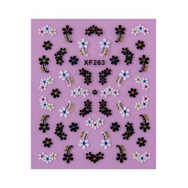 Generic Love Rose Flowers Daisy Rhinestone Nail Decals Stickers Xf263 Nail Wraps Art Stickers Manicure Supplies for Women for Home Nails Full Long Lasting Easy Apply and Remove