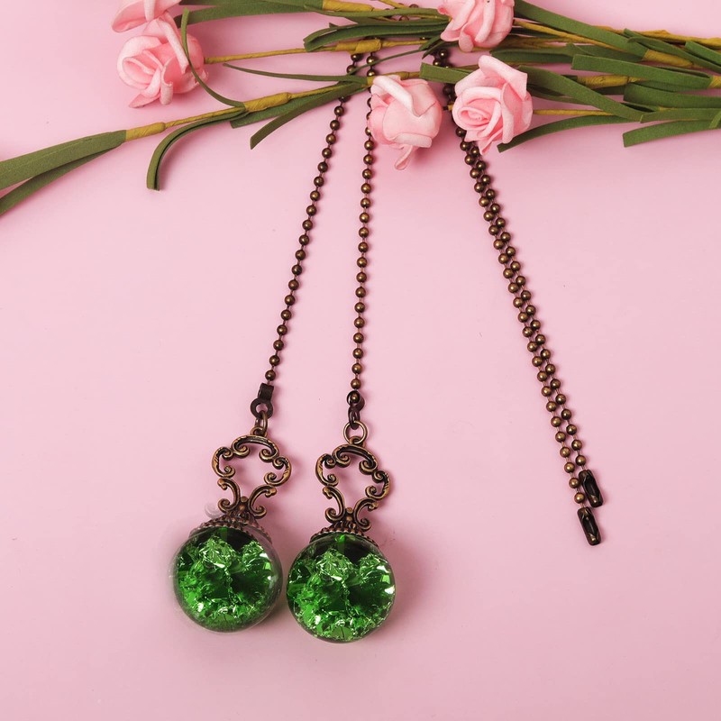 Ceiling Fan Pull Chain, Decorative Crstal Fan Pull Chain Extension,