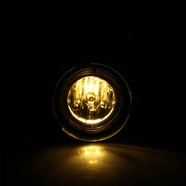 Winjet Fog Light for 2001 2002 2003 Ford Ranger, Bumper Driving Fog Light Lamps Assembly,OEM Fog Lamp Replacement With Bulb H10 12V 42W Chrome Black Housing Yellow Lens, Driver+ Passenger Side