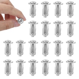 MBAIYO 20-Pack M4 Hollow Door Anchors and Screws, Metal Anchors for Hollow Wall Anchor Core Doors RV Walls Anchor Concrete Wall Hook for Concrete