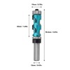 Spiral Flush Trim Router Bit, 1/2 Inch Shank Carbide Flush