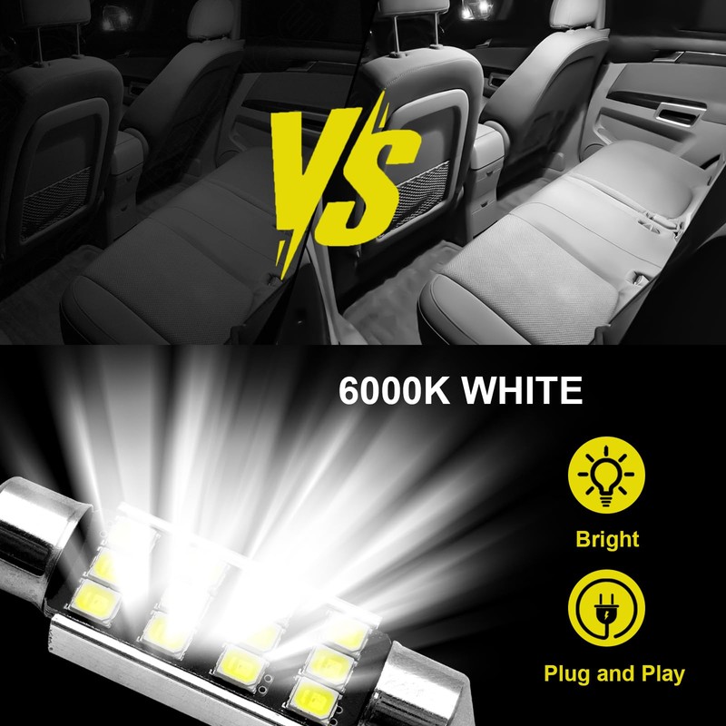 White LED Interior Lights Compatible with Toyota Sequoia 2001 2002