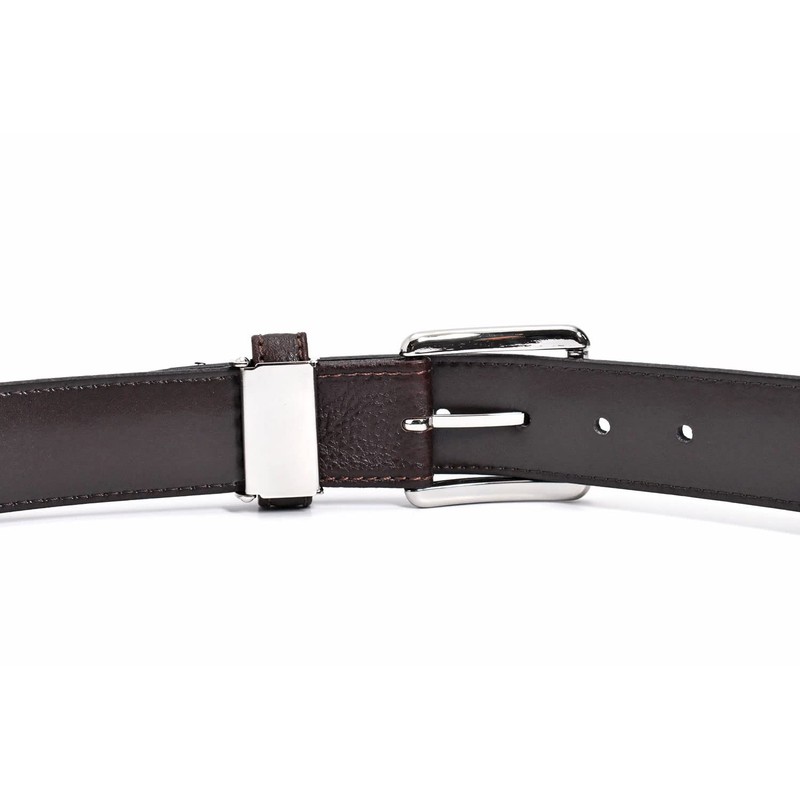 Lacoste LB84560 Men's Cow Leather Business Belt, dark brown