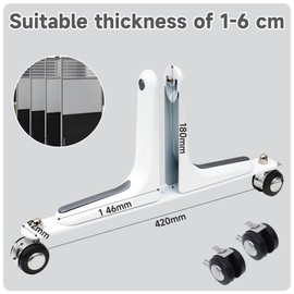 MYOYAY 2 Packs Room Divider Stand, Folding Room Divider Feet with Stainless Steel Wheels, Privacy Screen Holder Stabilizer Feet for Hotel Home Office (White)