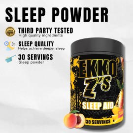 Ekkovision Sleep | Polvo para Dormir Sabor Durazno Mango | 30 Dosis | Sin Melatonina