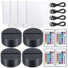 Honoson 4 Set 3D Night Light LED Lamp Base with