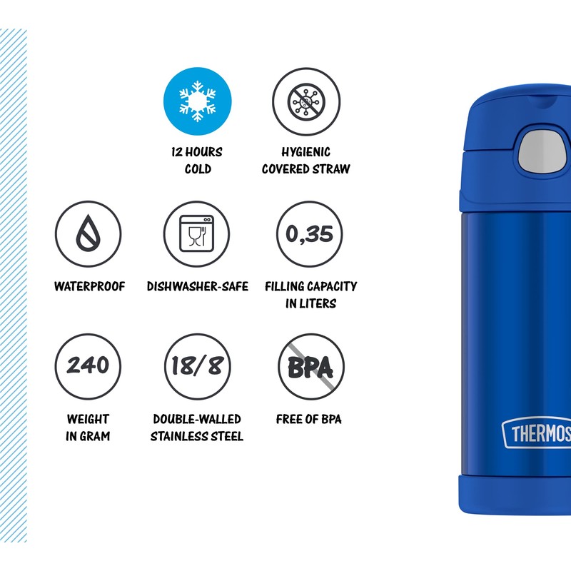 Thermos 4030.401.035 Funtainer vacuum flask, insulated bottle, 355 ml, made