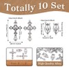 Mega Pet 10Sets Rosary Cross and Center Sets with Alloy