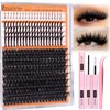Volume 100D Lash Clusters Kit Spike Individual Lashes Extension Kit