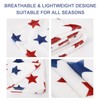 JarThenaAMCS Patriotic Fuzzy Blanket Red Blue Star Throw Blanket 4th