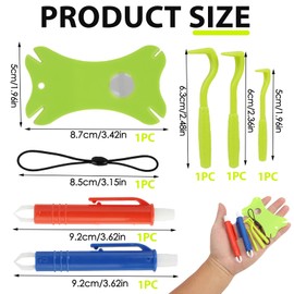 Tick Tweezers Set for Humans and Pets, 6 Pieces Tick Remover, Tick Card Complete Set for Removing Ticks, Compatible with Dogs, Cats and Children