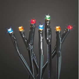 Hellum String Lights, 151039, for Indoor Use, Christmas Tree, with Plug and Green Cable, 100 Colourful LEDs, <59 lm, 14.85 m Long