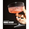 4 Pcs Coupe Glasses, Hand Blown 10 oz Cocktail Glasses,