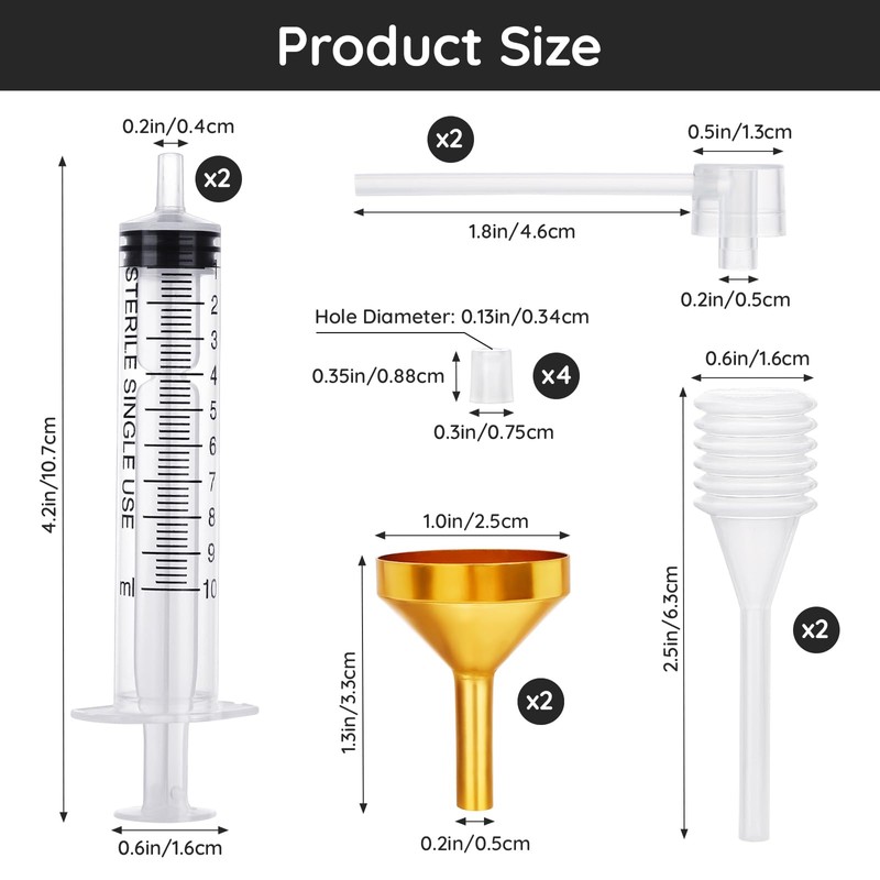 Segbeauty 8pcs Perfume Refill Kit, 10ml 0.34oz Plastic Perfume Travel