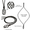 LERSUSI 4 PCS Crystal Cage Necklace With Adjustable Length Cord