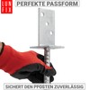 T-post holder for embedding in concrete, 90 x 60 x