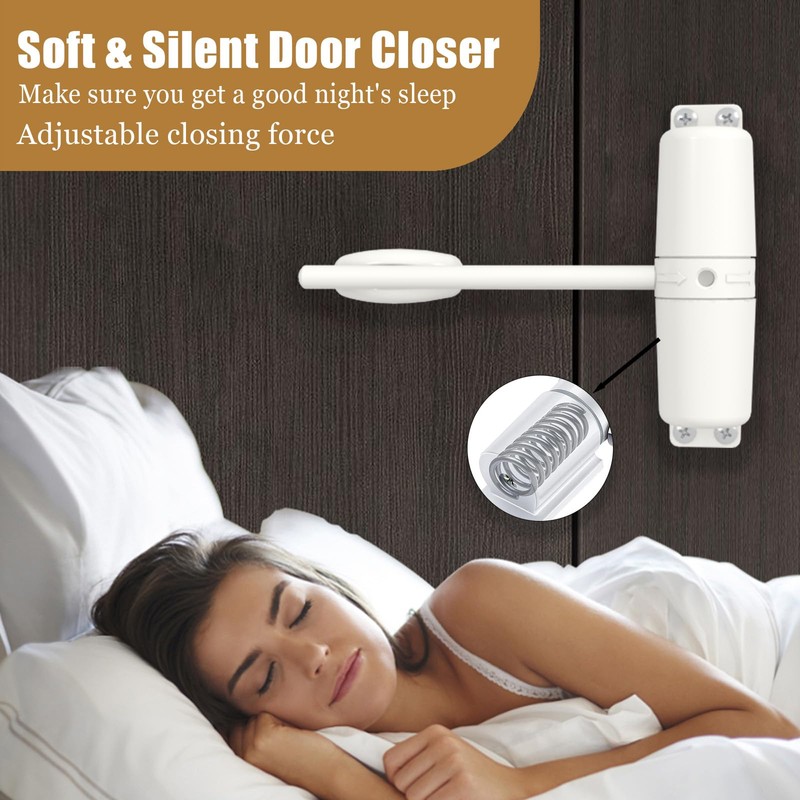 LuleyjorDoor Closers,zinc Alloy Lasts 10 Years,2pcs10 Minute Installation,Automatic Safety Spring
