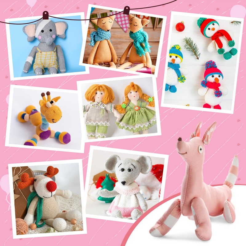 TOAOB 10 Set Doll Joints 45 mm White Plastic Animals