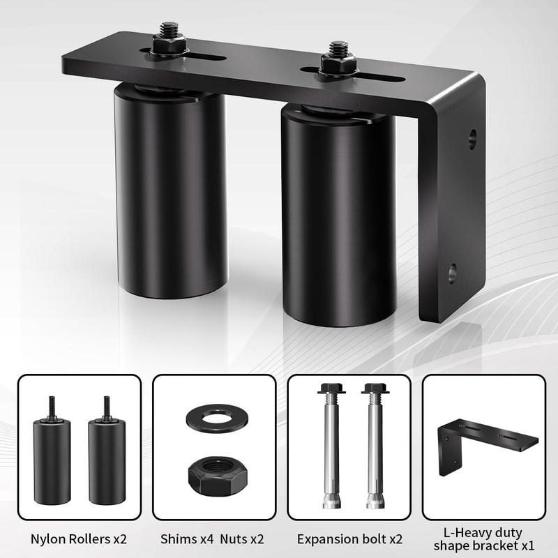 Sdstone Slide Gate Guide Roller 4" Black with L Rear