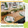 LemonRoad 24 Sets Luau Palm Placemat Set Round Jute Burlap