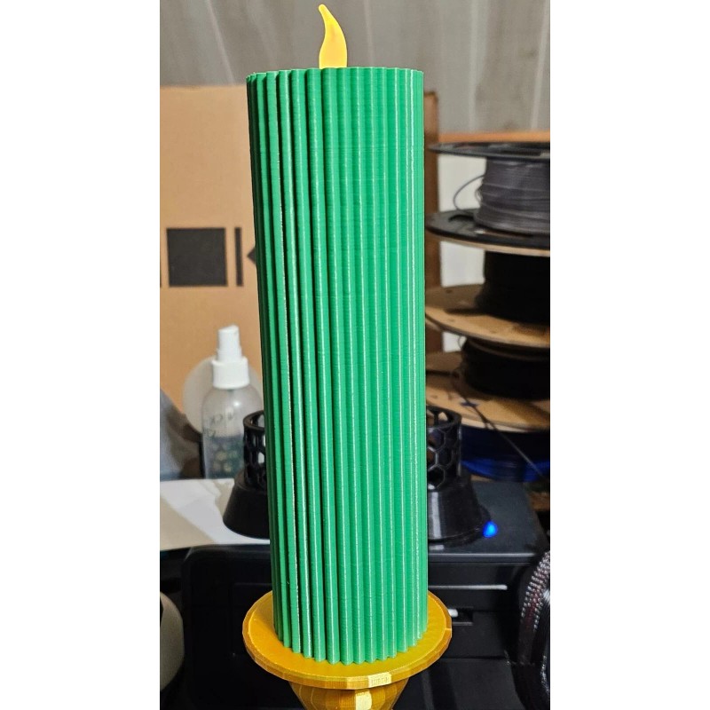 Power Rangers Green Candle Tea Light With Gold Candle Stick